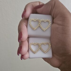 Chic Gold Heart Earrings